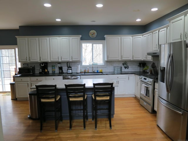 88 Brookfield Rd, Seymour, CT 06483 - kitchen featuring appliances with stainless steel finishes, a sink, tasteful backsplash, healthy amount of natural light, and recessed lighting