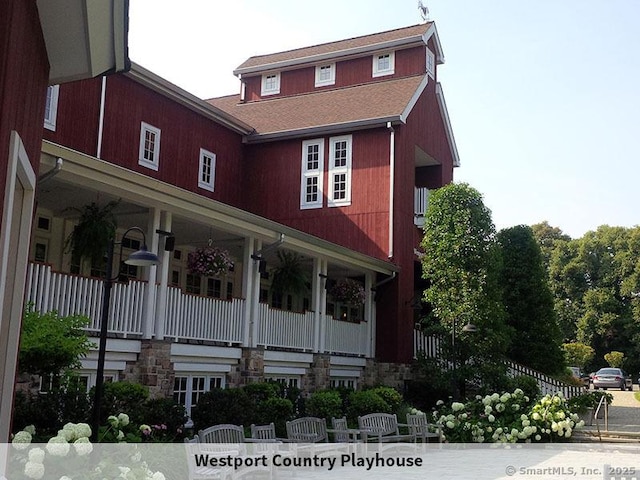 3 Laurel Ln, Westport, CT 06880 - view of front of property with covered porch