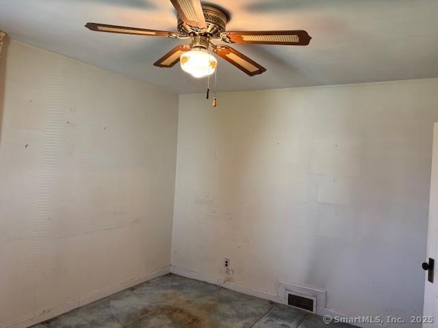 94 Morris St, West Haven, CT 06516 - unfurnished room featuring visible vents and ceiling fan