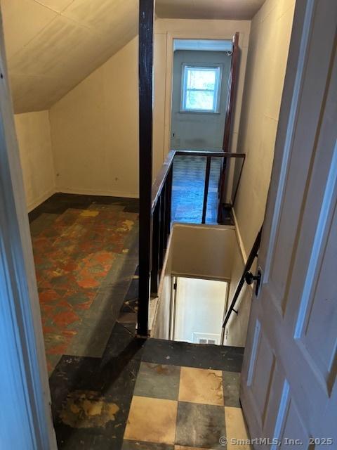 94 Morris St, West Haven, CT 06516 - stairs with vaulted ceiling