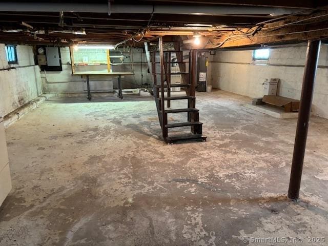 94 Morris St, West Haven, CT 06516 - below grade area featuring electric panel and water heater