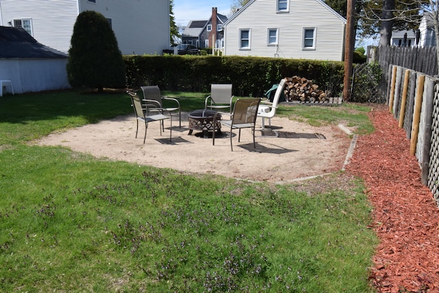 5 Hammock Pkwy, Clinton, CT 06413 - view of yard with an outdoor fire pit and a patio area