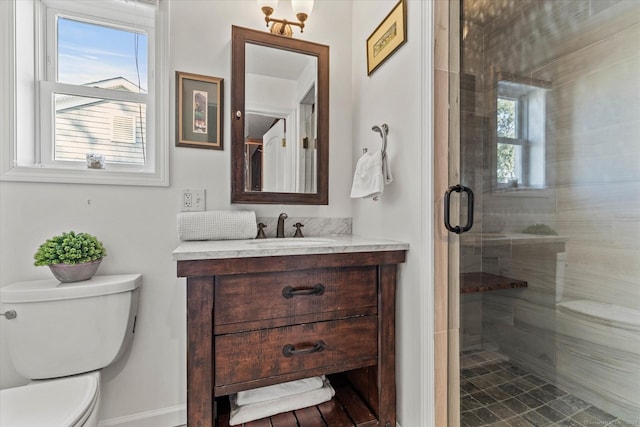 231 Pawson Rd, Branford, CT 06405 - full bath with a stall shower, toilet, and vanity