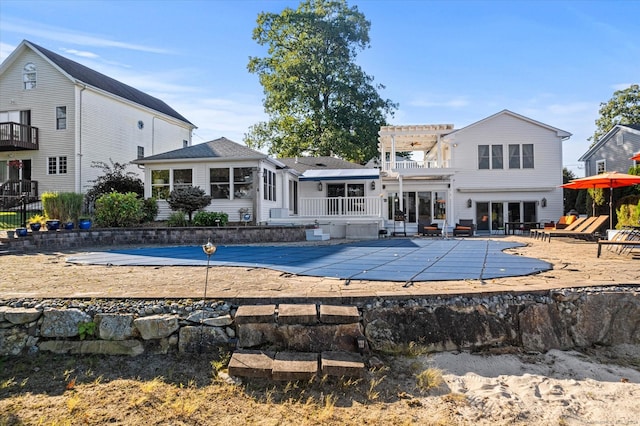 231 Pawson Rd, Branford, CT 06405 - view of swimming pool with a pergola, a covered pool, and a patio area