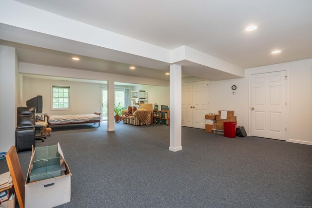 175 Thistle Pond Dr Unit 175, Bloomfield, CT 06002 - basement with carpet, recessed lighting, and baseboards