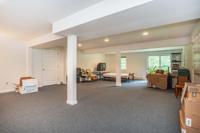 175 Thistle Pond Dr Unit 175, Bloomfield, CT 06002 - basement with carpet floors, recessed lighting, and baseboards