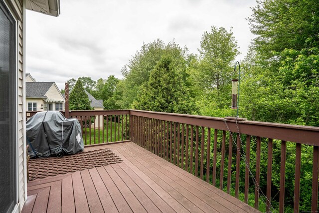 175 Thistle Pond Dr Unit 175, Bloomfield, CT 06002 - wooden deck with a grill