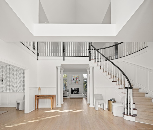 3 Mayflower Ln, Weston, CT 06883 - entryway featuring a decorative wall and stairway