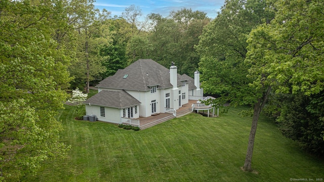 3 Mayflower Ln, Weston, CT 06883 - aerial view with a forest view