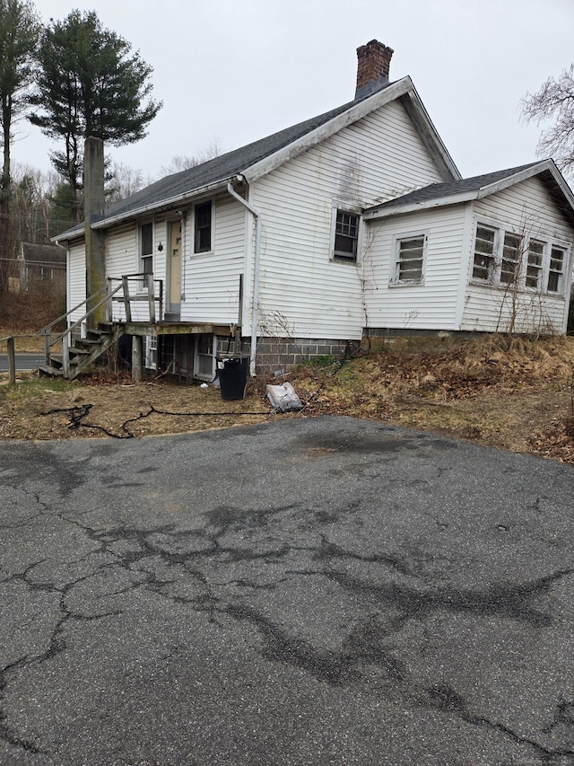 127 Rte 6, Columbia, CT 06237 - back of property featuring a chimney