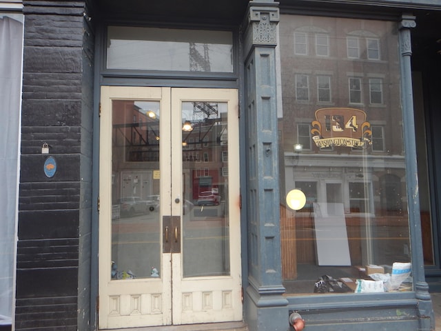 134 Washington St Apt 201, Norwalk, CT 06854 - view of exterior entry featuring french doors