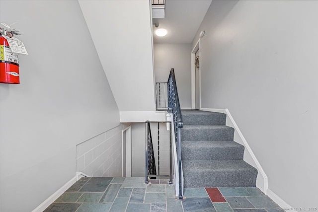 76 Carriage Path S Unit 76, Milford, CT 06460 - staircase with baseboards and stone finish flooring