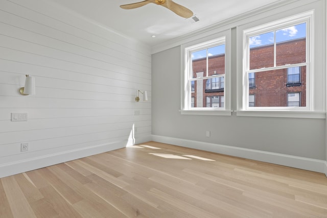 22 W Main St Unit 3, Groton, CT 06355 - unfurnished room featuring ceiling fan, baseboards, visible vents, and wood finished floors