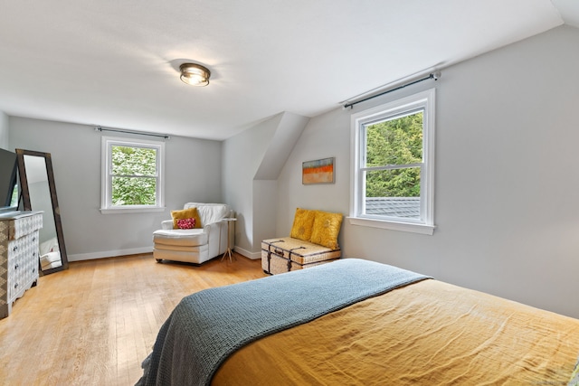 81 Beelzebub Rd, South Windsor, CT 06074 - bedroom featuring wood finished floors, lofted ceiling, and baseboards