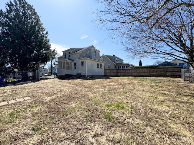 view of home's exterior with a fenced backyard
