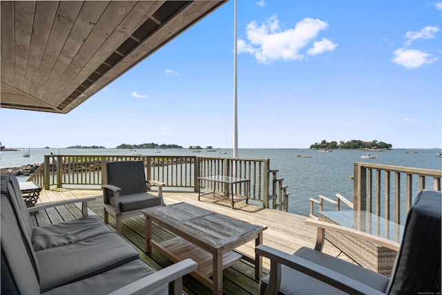 0 Burr Is, Branford, CT 06405 - exterior space with outdoor lounge area and a water view