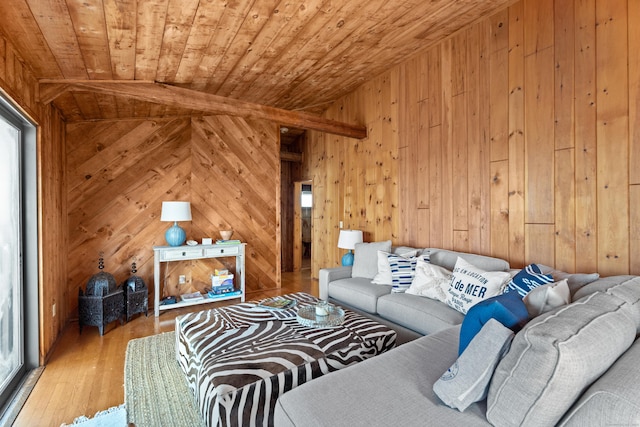 0 Burr Is, Branford, CT 06405 - unfurnished living room with wood finished floors, wooden ceiling, and wood walls