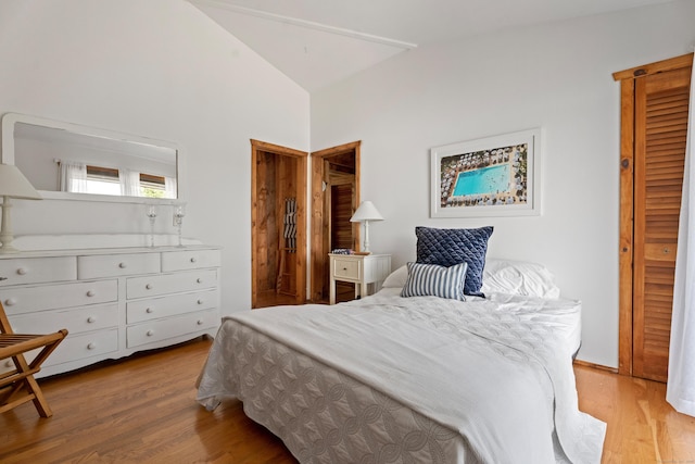 0 Burr Is, Branford, CT 06405 - bedroom featuring vaulted ceiling and light wood-style floors