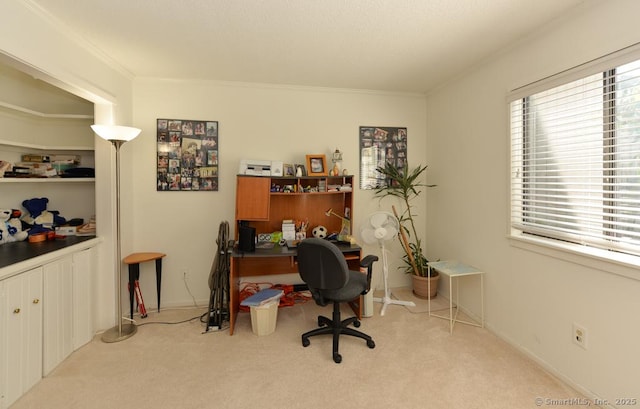 894 Heritage Vlg Unit B, Southbury, CT 06488 - carpeted home office with ornamental molding