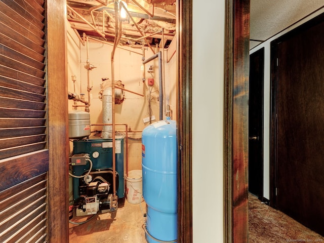 utility room with a heating unit