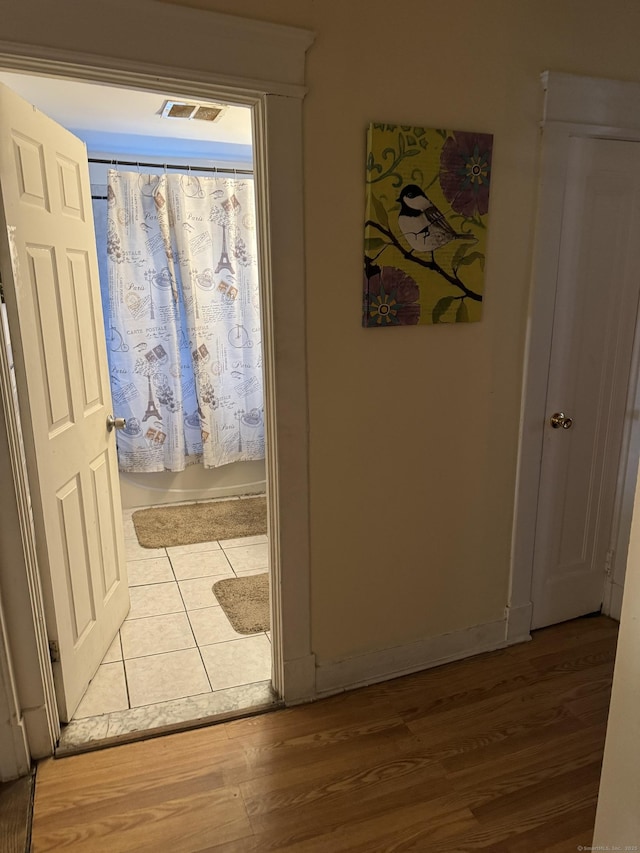 14 Grandview Ave, Waterbury, CT 06708 - hall featuring visible vents and wood finished floors