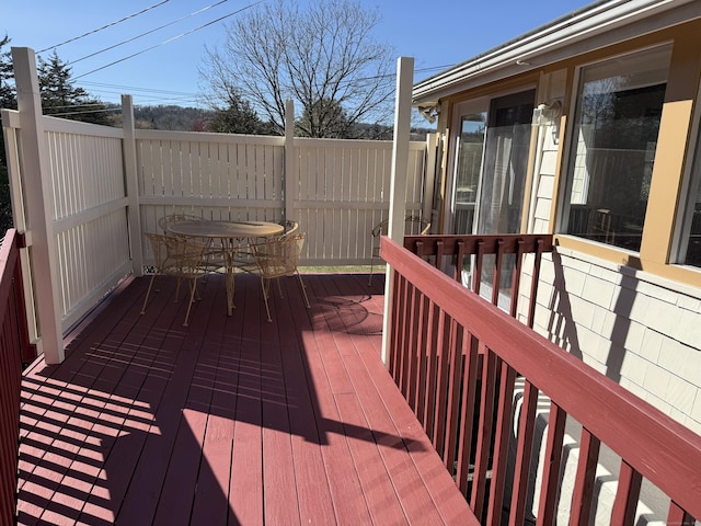 view of wooden terrace