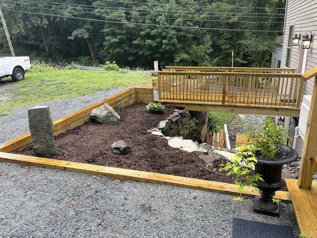 23 Main St, East Haddam, CT 06423 - view of green lawn featuring a wooden deck