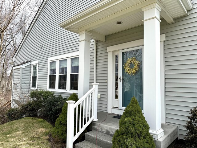 view of exterior entry