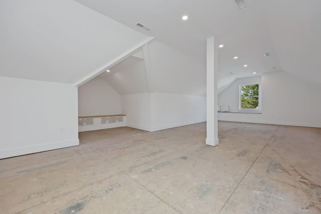 71 Reid St, Fairfield, CT 06824 - additional living space featuring vaulted ceiling, recessed lighting, and baseboards