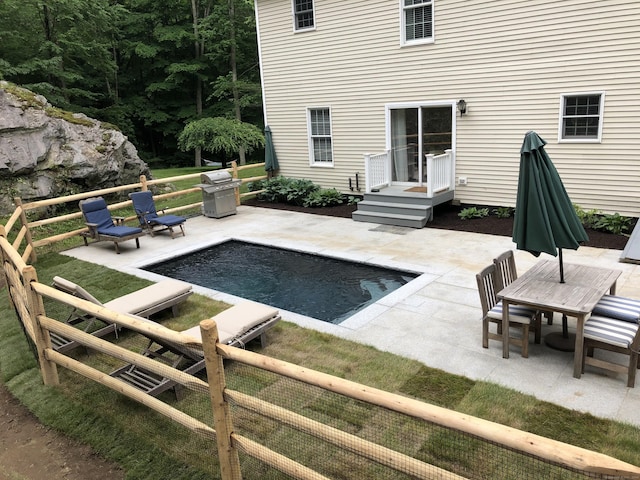 18 Tunnel Rd, Roxbury, CT 06783 - view of patio with grilling area and an outdoor pool