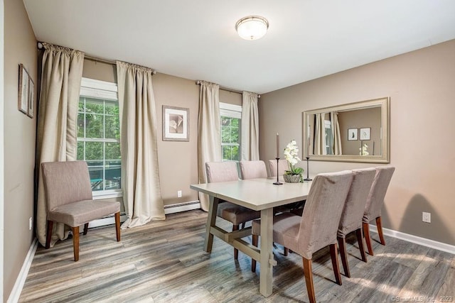 18 Tunnel Rd, Roxbury, CT 06783 - dining area with wood finished floors and baseboards