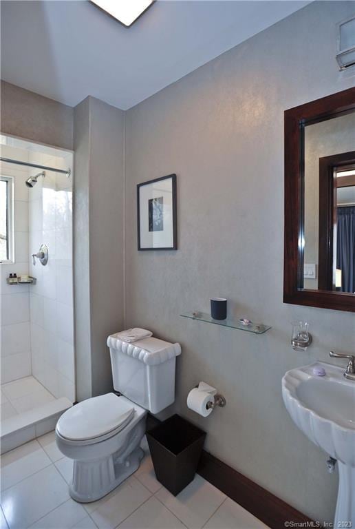 247 Painter Hill Rd, Roxbury, CT 06783 - full bath featuring tiled shower and tile patterned flooring