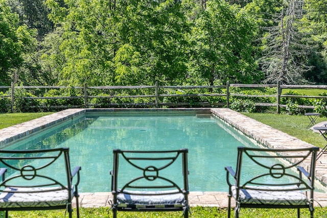 10 Sunny Ridge Rd, Washington, CT 06793 - view of pool featuring a fenced backyard and a view of trees