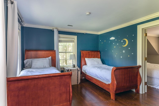 10 Sunny Ridge Rd, Washington, CT 06793 - bedroom featuring ornamental molding and wood finished floors