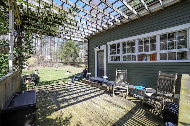 270 Berkshire Rd, Newtown, CT 06482 - wooden terrace with a yard and a pergola