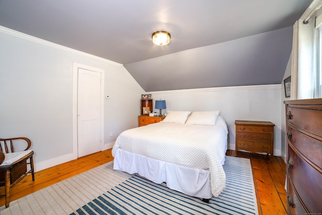 270 Berkshire Rd, Newtown, CT 06482 - bedroom featuring hardwood / wood-style flooring, baseboards, and lofted ceiling