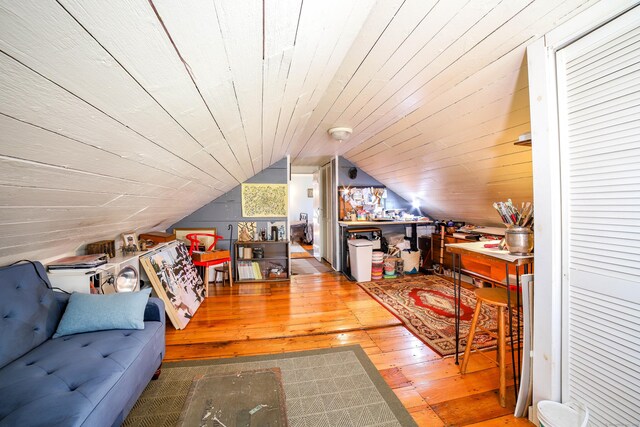 270 Berkshire Rd, Newtown, CT 06482 - bonus room with wooden ceiling, vaulted ceiling, and hardwood / wood-style flooring