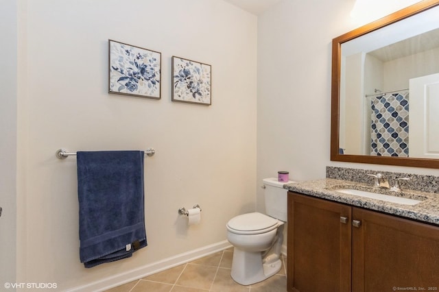 1026 Country View Rd Unit 1026, Danbury, CT 06810 - full bathroom featuring vanity, tile patterned flooring, toilet, baseboards, and a shower with shower curtain