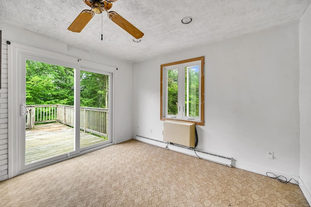 18 Hillcrest Dr, Somers, CT 06071 - empty room featuring a baseboard radiator and ceiling fan