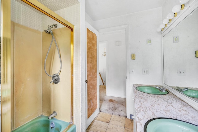 18 Hillcrest Dr, Somers, CT 06071 - full bathroom featuring tub / shower combination, double vanity, and baseboards
