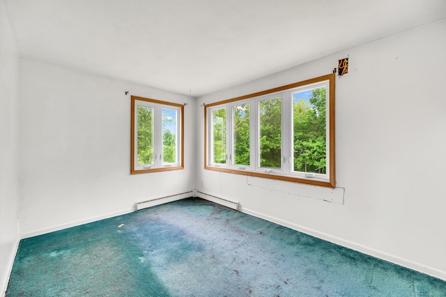 18 Hillcrest Dr, Somers, CT 06071 - empty room featuring carpet flooring, baseboards, and baseboard heating