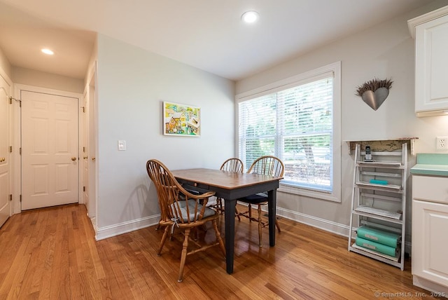 88 Sconset Ln, Guilford, CT 06437 - dining area with light wood-type flooring, baseboards, and recessed lighting