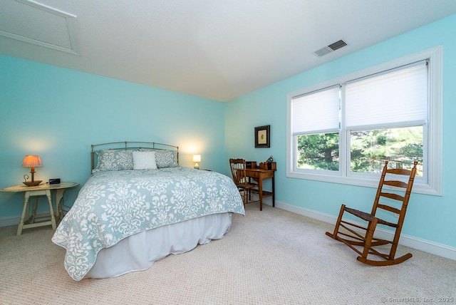 88 Sconset Ln, Guilford, CT 06437 - bedroom featuring attic access, baseboards, carpet, and visible vents