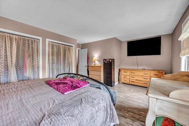 bedroom featuring wood finished floors