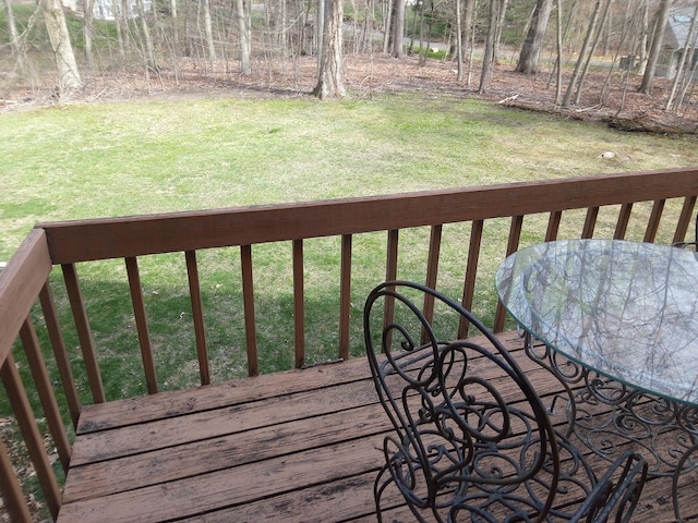 953 Rainbow Trl, Orange, CT 06477 - deck featuring a lawn