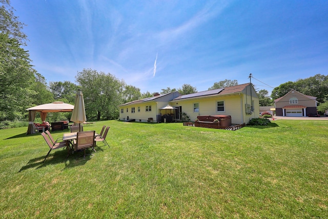 17 Straitsville Rd, Prospect, CT 06712 - view of green lawn featuring a hot tub and a gazebo