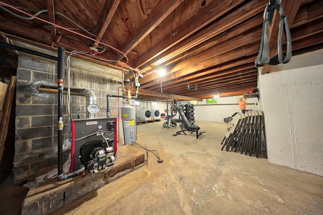 17 Straitsville Rd, Prospect, CT 06712 - unfinished below grade area featuring a heating unit and water heater