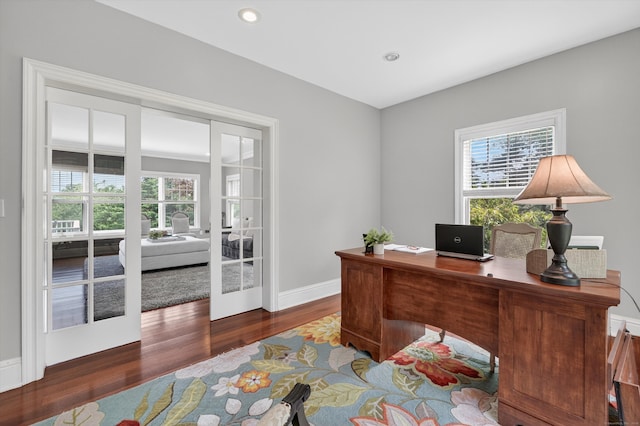 65 Joes Hill Rd, Danbury, CT 06811 - office with wood finished floors, healthy amount of natural light, french doors, and recessed lighting