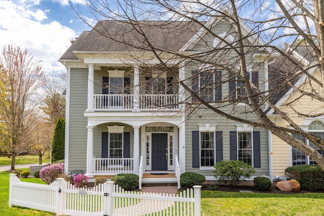 2 Pennington Dr Unit 2, Simsbury, CT 06070 - view of front facade with a balcony, a porch, and roof with shingles