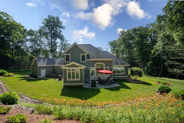 301 Fox Hopyard Rd, East Haddam, CT 06423 - rear view of property featuring a patio area and a yard